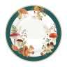 Тарелка десертная, 19 см, 4 шт, фарфор P, белая, Микс, Белка и грибы, Autumn Breeze, Easy Life