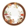 Тарелка десертная, 19 см, 4 шт, фарфор P, белая, Микс, Белка и грибы, Autumn Breeze, Easy Life