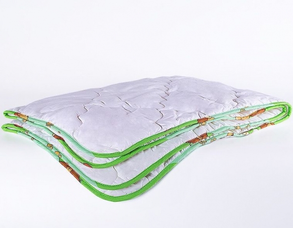 Одеяло всесезонное для детей  с бамбуком в хлопковом чехле "Бамбуковый медвежонок", 100х150 см. Natures