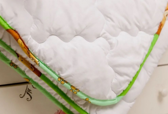 Одеяло всесезонное для детей  с бамбуком в хлопковом чехле "Бамбуковый медвежонок", 100х150 см. Natures