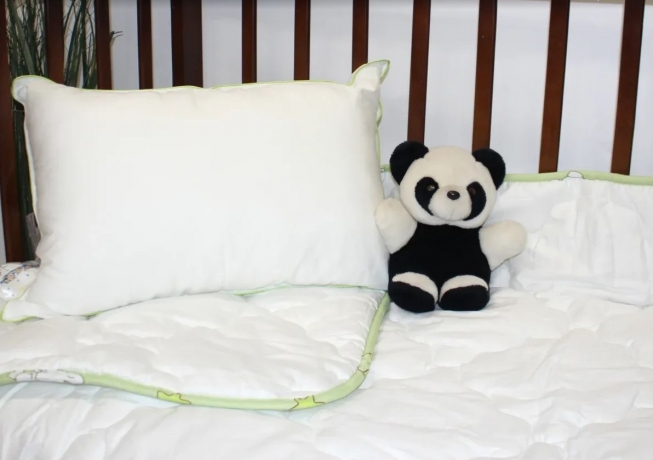 Одеяло всесезонное для детей  с бамбуком в хлопковом чехле "Бамбуковый медвежонок", 100х150 см. Natures