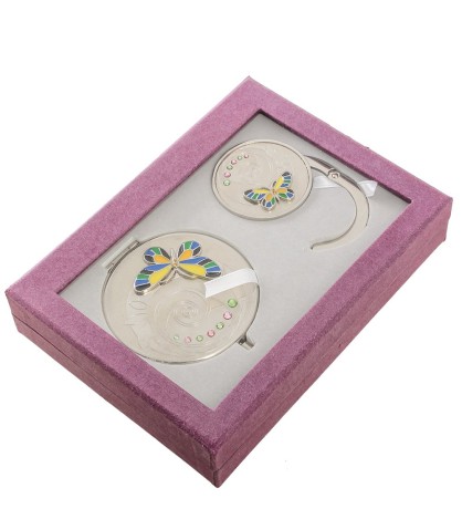 WIN-107 Подар. набор (зеркальце + держатель для сумочки)