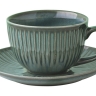 Чашка с блюдцем Gallery, зелёная, 0,25 л. Easy Life