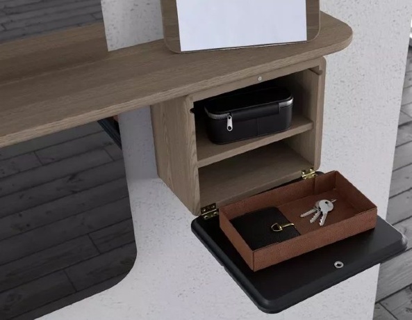 Зеркало One More Look, дуб, жемчужно белый, Umage