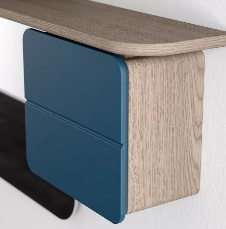 Зеркало One More Look, дуб, жемчужно белый, Umage