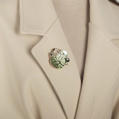 Брошь Абстракция-дерево XZ1157.2 BW/S Shadore