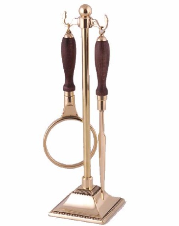 Лупа и нож для бумаги на подставке Stilars, высота 30 см