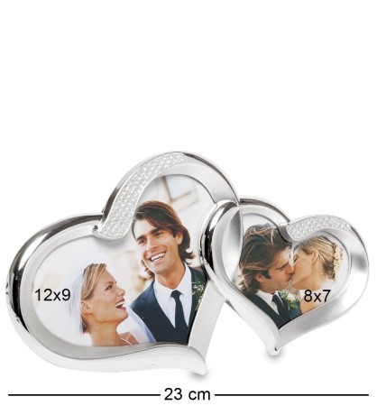 CHK-058 Фоторамка "Влюбленные сердца" (на 2 фото: 8х7, 12х9)