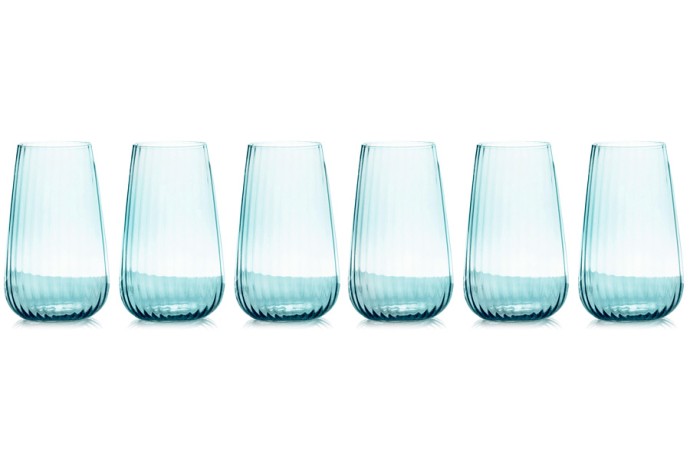Набор стаканов для воды Opium, голубой, 0,57 л. 6 шт. Le Stelle