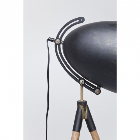 Торшер Cappa, коллекция "Каппа" 113,6*196*113,6, Сталь, Бук, Черный