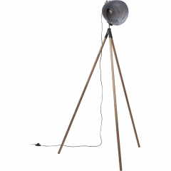 Торшер Cappa, коллекция "Каппа" 113,6*196*113,6, Сталь, Бук, Черный