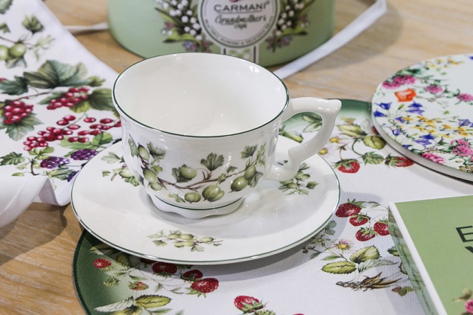 Чашка с блюдцем Крыжовник, 0,34 л. Carmani