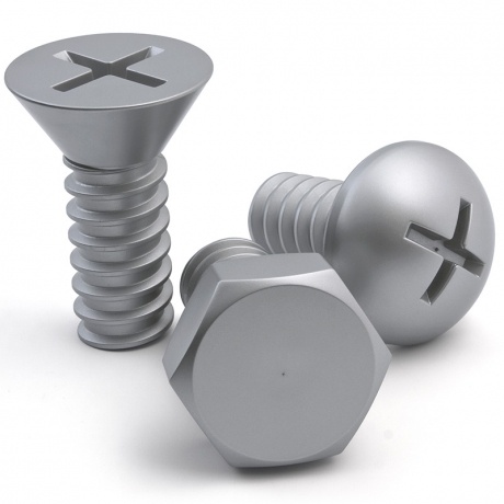 Набор вешалок Screw, 3 шт. металлик, Qualy