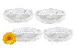 Набор из 4-х хрустальных блюд Цветок розы матовый, 16 см, Marc Aurel
