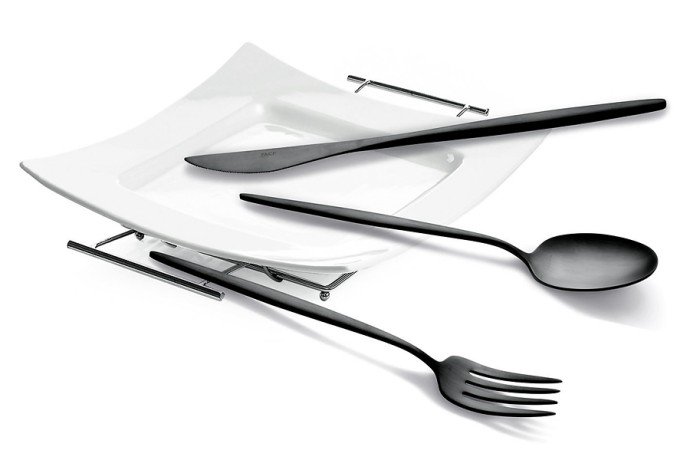 Набор столовых приборов Cosmos Black матовый, 6 персон, 24 предмета Face