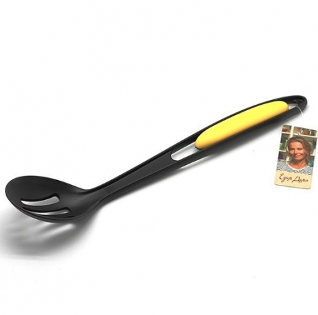 Ложка с прорезями Едим Дома, черный/желтый