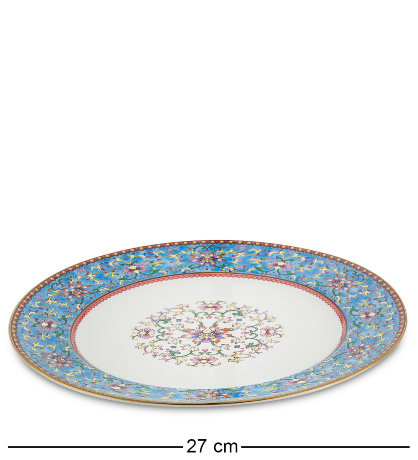 JK-174 Столовый сервиз 27 пр. на 6 перс. "Арабески" (Arabesca Blue Pavone)