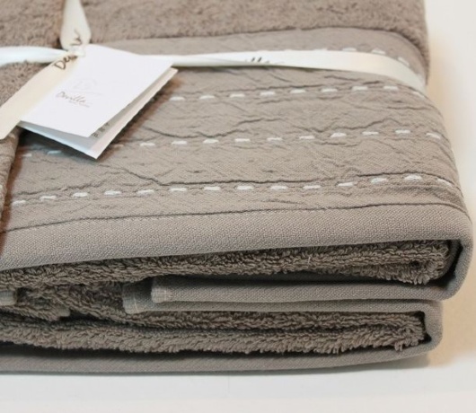 Полотенце "Palma стежок", 30x50см. табачный, Devilla