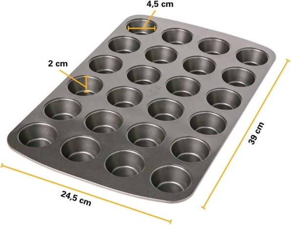 Форма-противень для 24 маффинов, 39x24.5x4.5 см. Birkmann