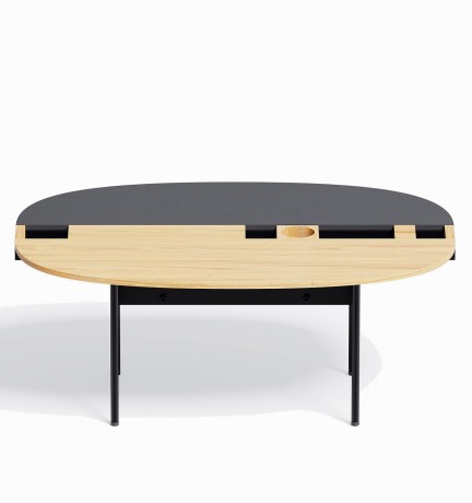 Журнальный столик Between S, 90х63,7х37 см. дуб/черный ясень, Zahodi