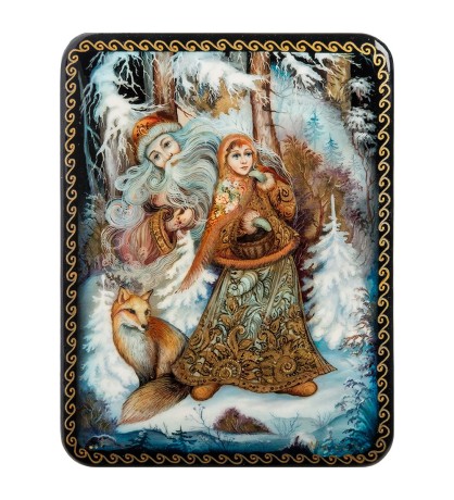 ШК-19/16-A Шкатулка в технике декупаж "Морозко" (10х8х3,5)