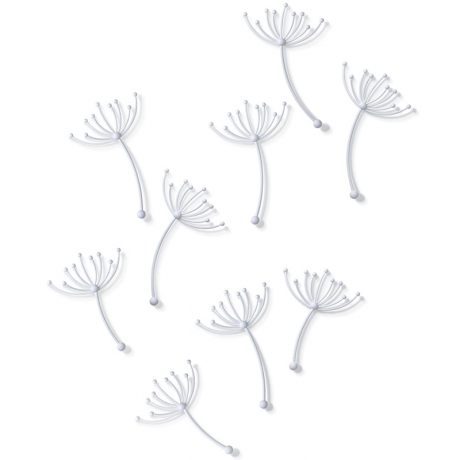 Декор для стен Pluff 9 элементов белый