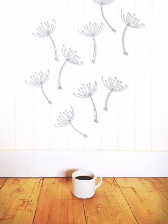 Декор для стен Pluff 9 элементов белый