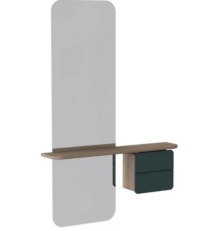 Зеркало One More Look, дуб, зеленый лес, 118x78x15 см. Umage