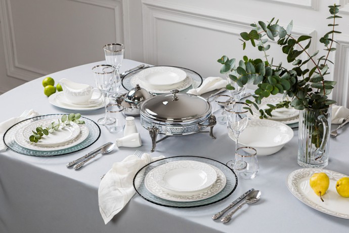 Обеденный сервиз Айседора, 6 персон, 27 предметов, Emily