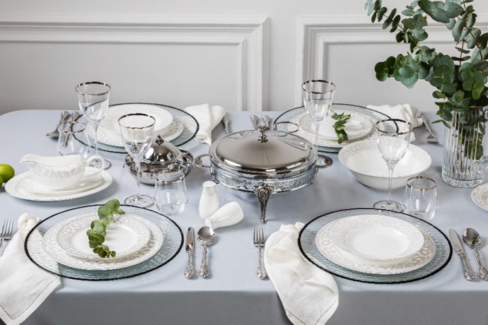 Обеденный сервиз Айседора, 6 персон, 27 предметов, Emily