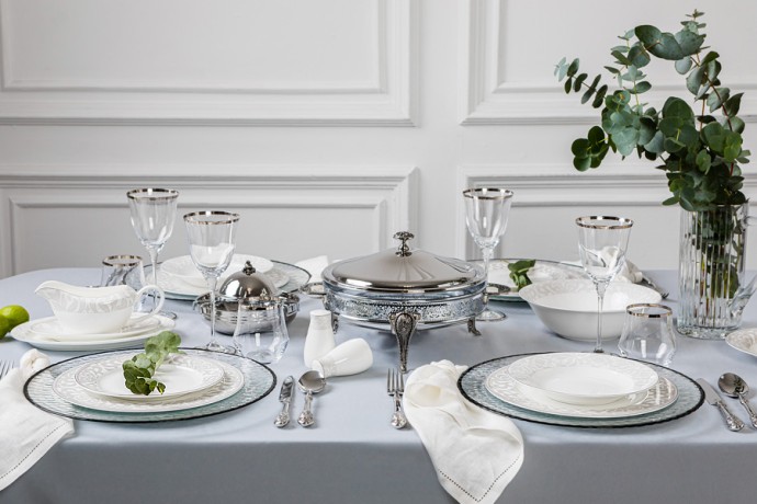 Обеденный сервиз Айседора, 6 персон, 27 предметов, Emily