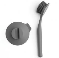 Щетка для мытья посуды с держателем на присоске,  Темно-серый Brabantia
