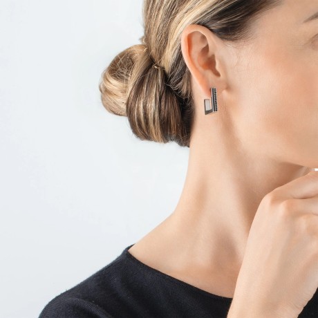 Пусеты Black-Silver 0133/21-1317 Coeur de Lion