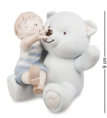 JP-48/31 Фигурка &quot;Мальчик с мишкой&quot; бисквит (Pavone)