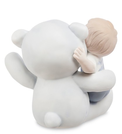 JP-48/31 Фигурка "Мальчик с мишкой" бисквит (Pavone)