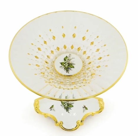 Ваза настольная, 35,5х34 см. PRIMAVERA, керамика, хрусталь