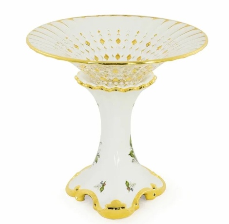 Ваза настольная, 35,5х34 см. PRIMAVERA, керамика, хрусталь