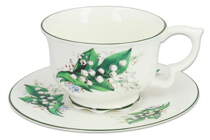 Чашка с блюдцем Ландыш, 0,34 л. Carmani