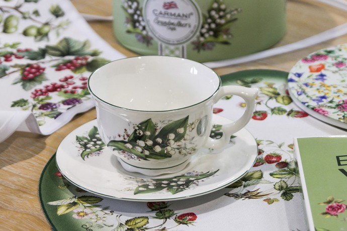 Чашка с блюдцем Ландыш, 0,34 л. Carmani