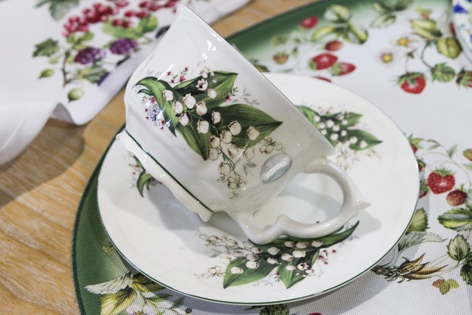 Чашка с блюдцем Ландыш, 0,34 л. Carmani