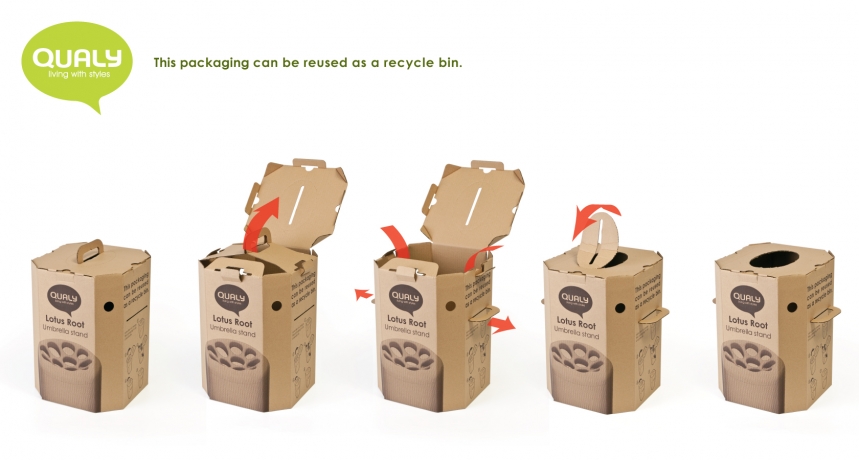 Корзина для мусора квадратная Hole белая/фиолетовая