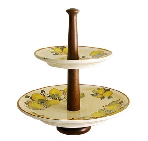 Двухъярусная ваза для фруктов Итальянские лимоны, LCS