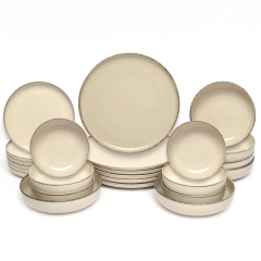 Комплект столовой посуды "Жемчужное настроение" 24 предметов корица