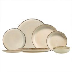 Комплект столовой посуды "Жемчужное настроение" 24 предметов корица