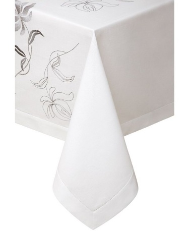 Скатерть "ЛИЛИЯ", 160х300см. белый, BOVI