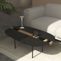 Журнальный столик Between L, 105х63,7х37 см. черный ясень/черный ясень, Zahodi