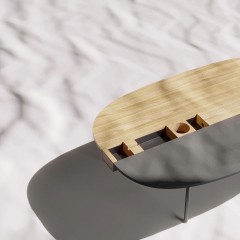 Журнальный столик Between L, 105х63,7х37 см. черный ясень/черный ясень, Zahodi