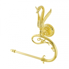 Полотенцедержатель Лебедь Luxor, 35 см. закругленный, золото