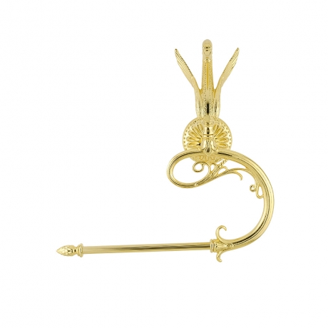 Полотенцедержатель Лебедь Luxor, 35 см. закругленный, золото