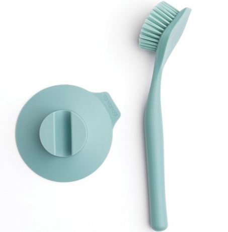 Щетка для мытья посуды с держателем на присоске, Мятный Brabantia